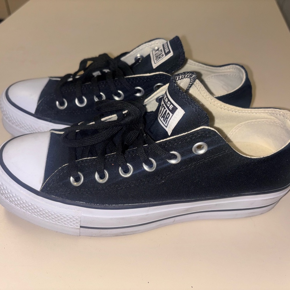 [SOLD] Converse Black and White Platform Shoes